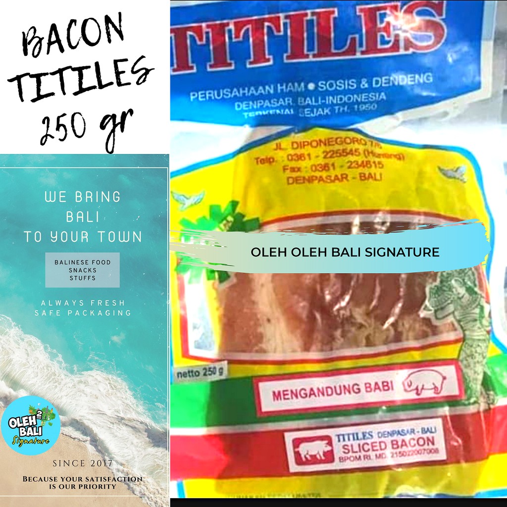 

Bacon Titiles Bali Kemasan 250 gr & 1 kg (Frozen Packed Fresh)
