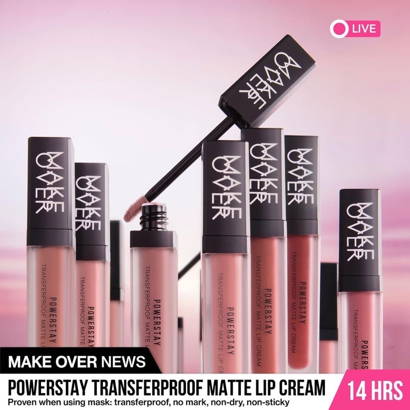 MAKE OVER Powerstay Transferproof Matte Lip Cream