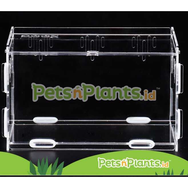 Acrylic Crystal Clear Reptile Cage - Kandang Gecko Iguana Reptil Vivarium Terarium Akrilik Import PnP