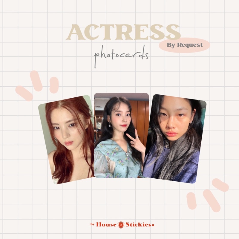 Korean Actress Photocard Fanmade (8 pcs Photocard)