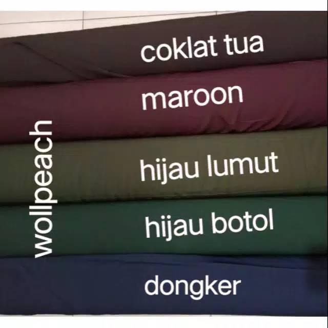 Kain wolfis silk marun per setengah meter