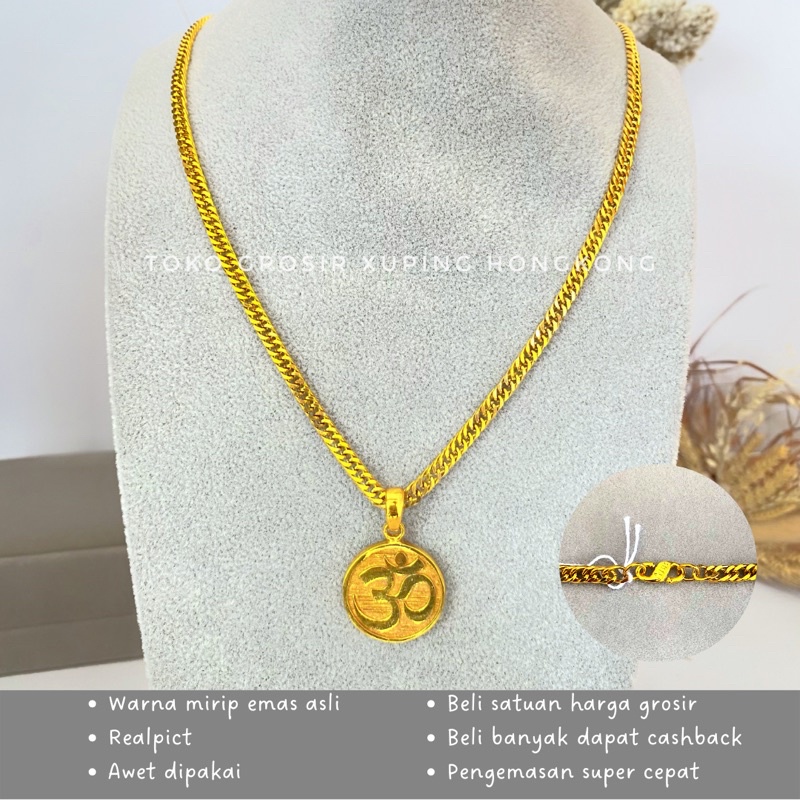 Kalung Rantai Kecil & Liontin Bali | Bahan Original Titanium | Kalung Wanita & Pria