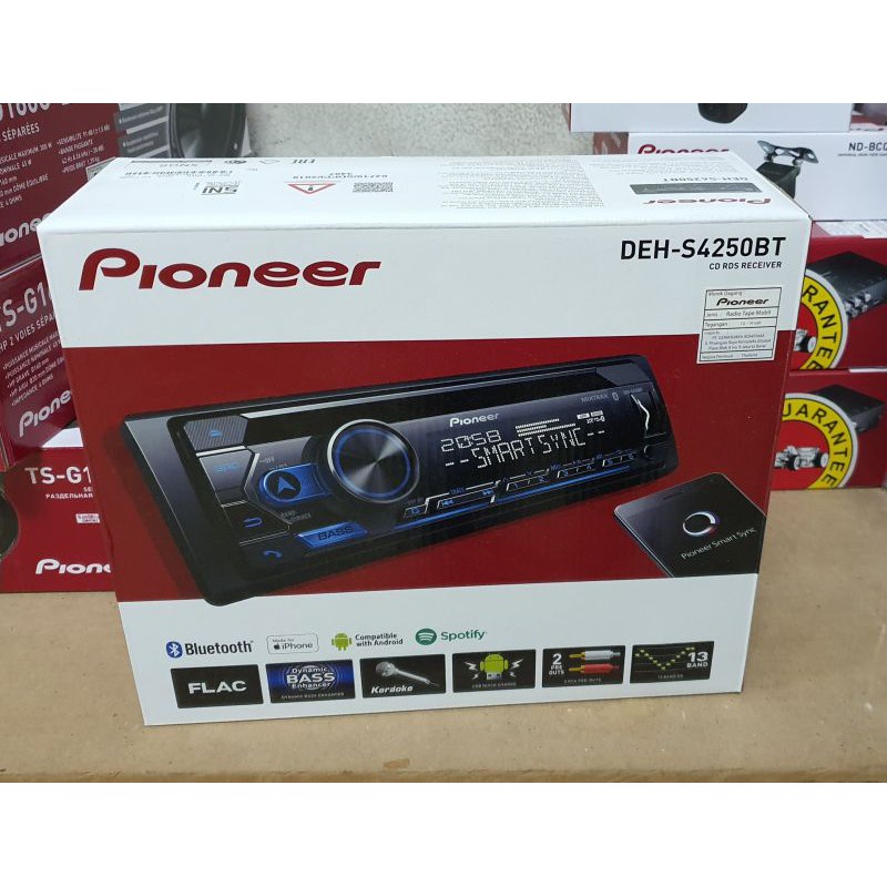 Pioneer DEH-S4250BT Single Din Smart Sync GPS Bluetooth Karaoke