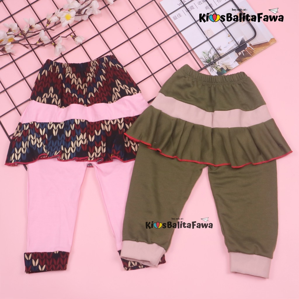 Umbrella Pants Uk Bayi 3-12 bulan / Anak Perempuan Model Celana Rok - Polos Motif - Pants Murah