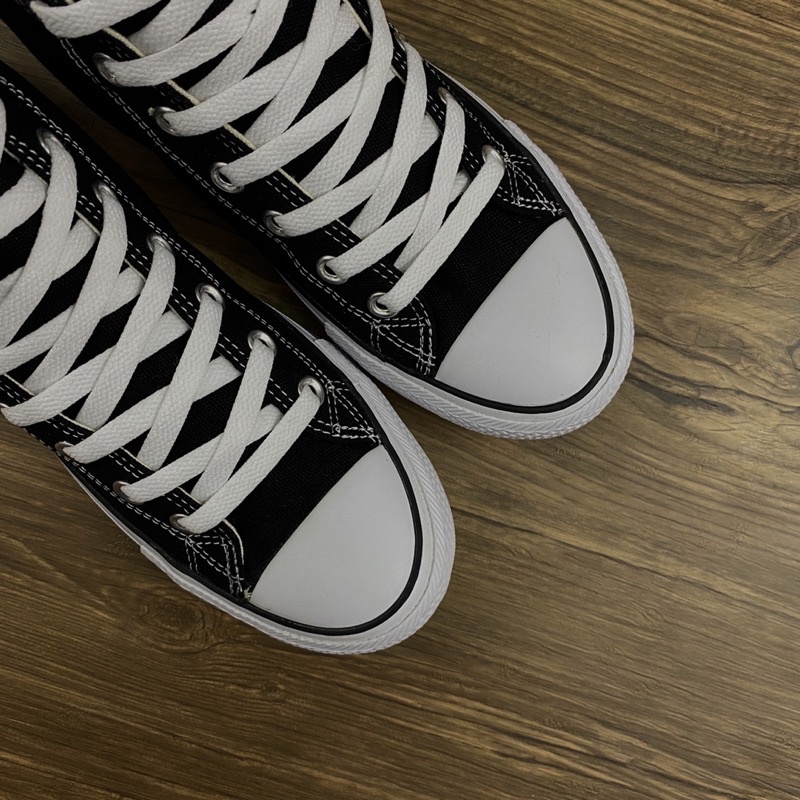 ( PROMO BAYAR DI TEMPAT ) Sepatu Converse Classic Black White Pria Wanita High