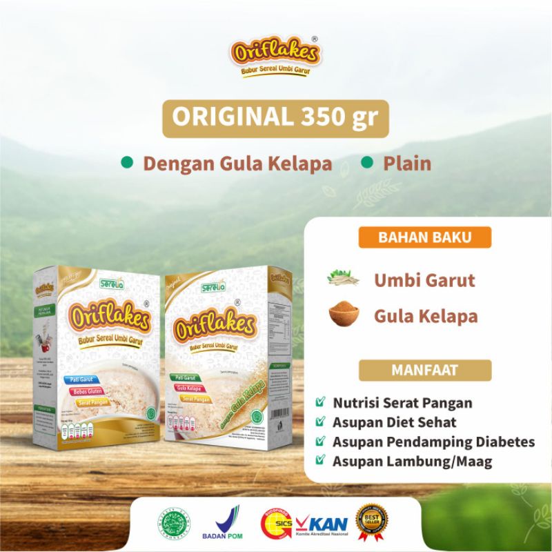 ORIFLAKES SEREAL UMBI GARUT ASAM LAMBUNG 350 GRAM