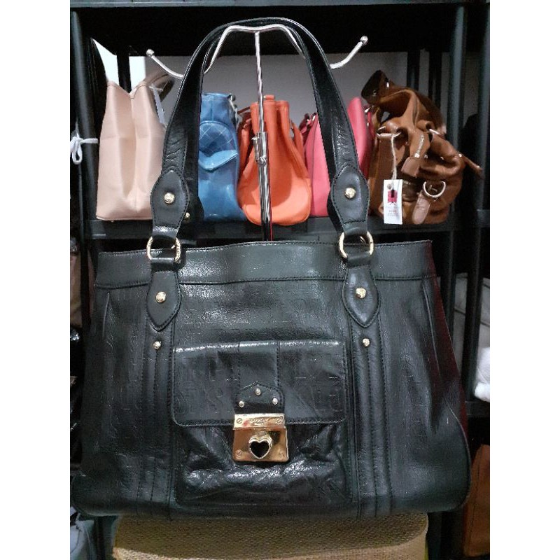 MP-463 Tote hitam kulit Lovcat