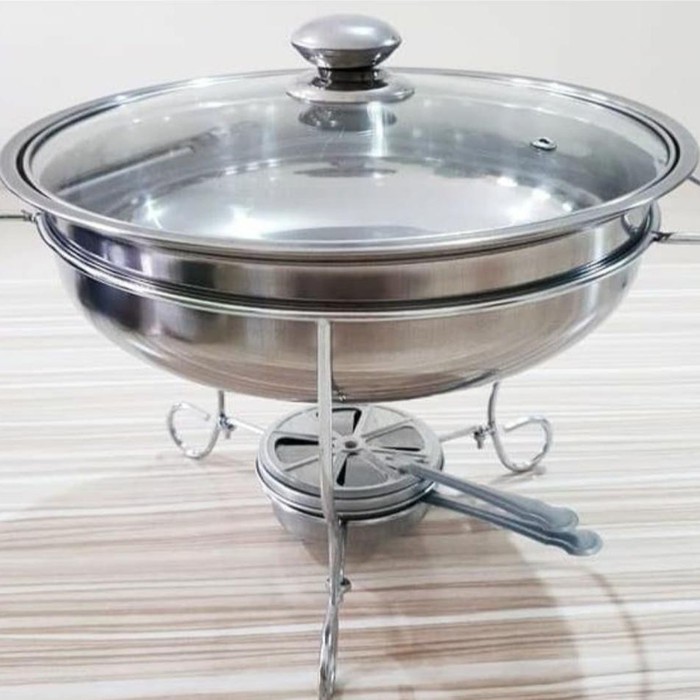 Chafing dish 1 sekat,2 sekat 11 Liter / tempat pemanas makanan,tempat prasmanan, wadah saji