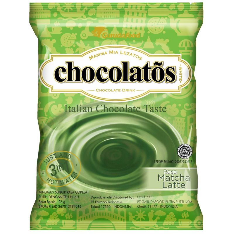 

Chocolatos Drink Matcha Latte isi 10 sachet / Chocolatos Matcha Drink 24gr x 10 sachet