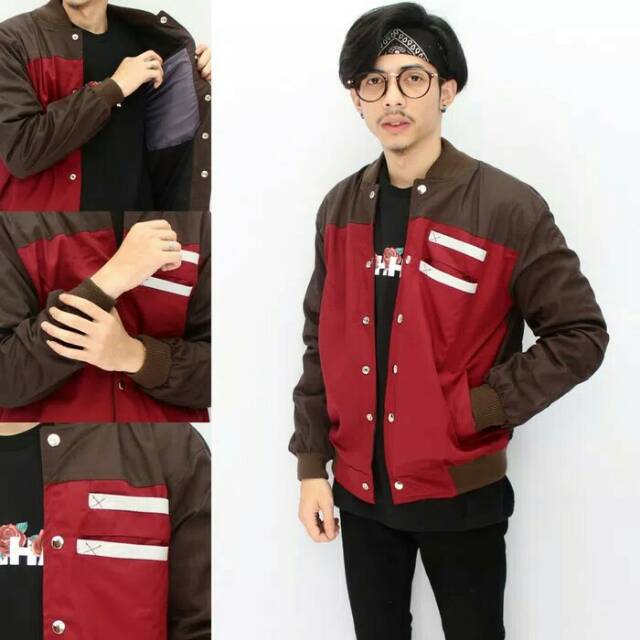 JAKET BOMBER BASEBALL / Jaket Baseball Pria