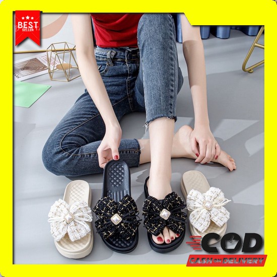 Weges Remaja Casual Sendal Wedges Terbaru Wages Kekinian Wejes Wanita  Cafana Sandal Wanita Import E