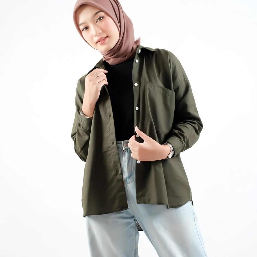 Kemeja Wanita Oversize Linen / Olivia Shirt / Kemeja Linen Wanita / Kemeja Oversize Wanita Kekinian Termurah / Kemeja Wanita Viral Terbaru / Kemeja Oversize OOTD HIJAB TERBARU