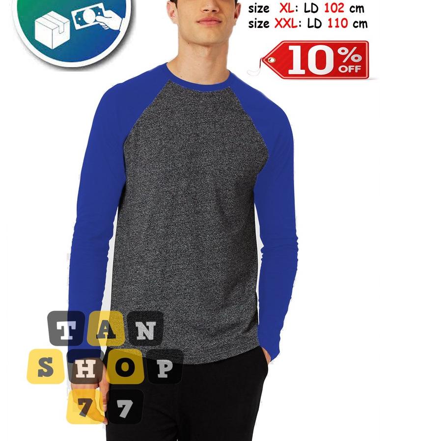 ❄️List New☄️ KAOS RAGLAN PRIA LENGAN PANJANG/KAOS RAGLAN JUMBO/KAOS KEKINIAN/KAOS PRIA POLOS/TANSHOP