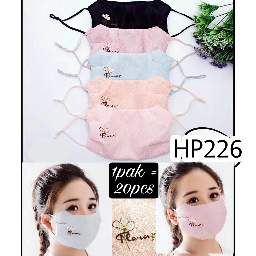 1PC MASKER KAIN MOTIF/FACE MASK EAR LOOP