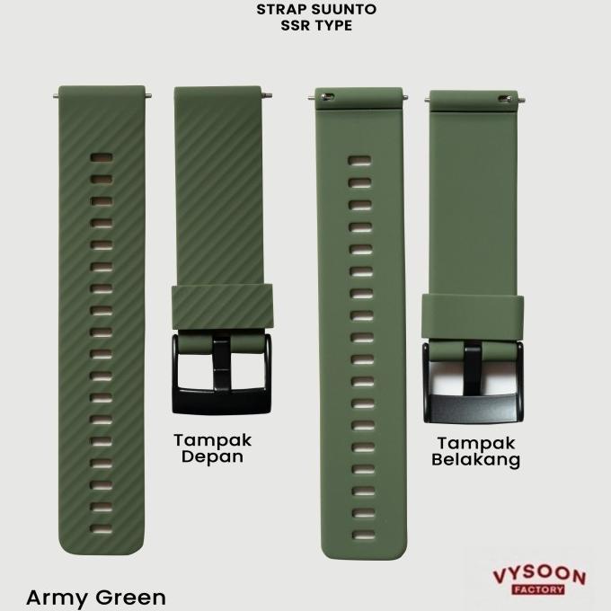 Rubber Strap Tali Karet Jam Suunto 7 9 Baro Titanium Silicone 24Mm