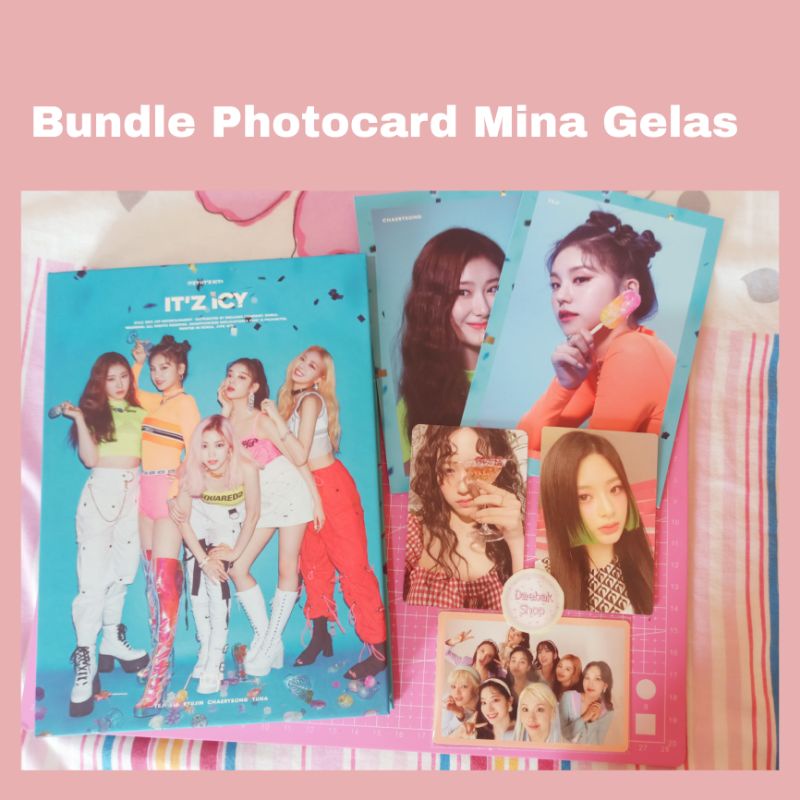 Photocard Mina Gelas Tol Taste of love migel Seeun staydom album only itz Icy itzy benefit formula o
