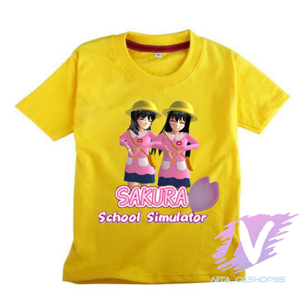 sakura school simulator baju kaos anak