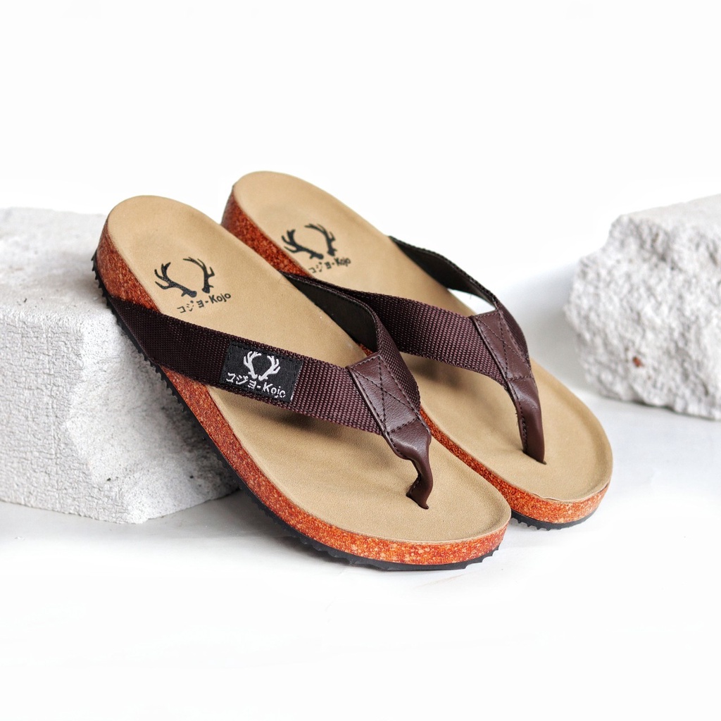 KOJO x SORA - Sandal Pria Casual Jepit Cowok Distro Gaya Santai Kasual Trendy Kekinian Murah Terbaru Terlaris Original Kojo Sora