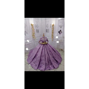 GAUN PENGANTIN LILAC MURAH
