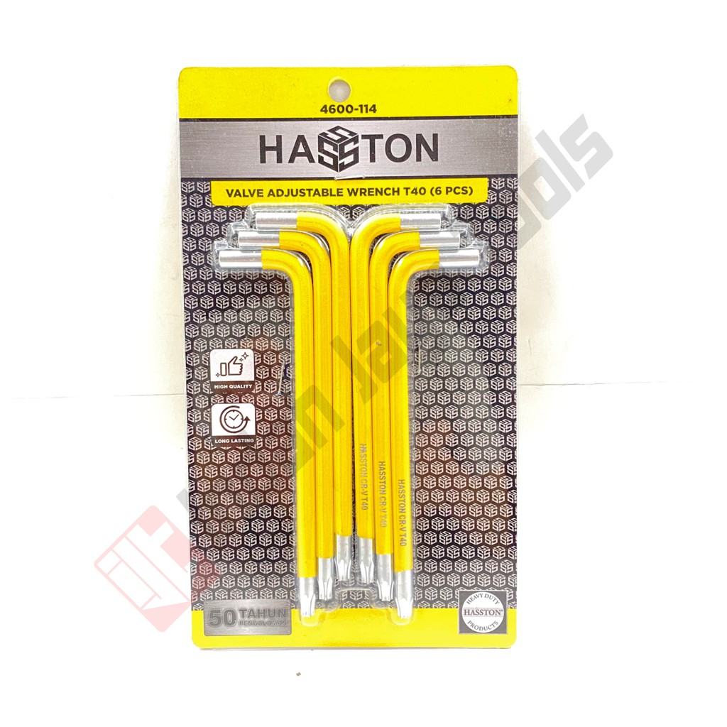 HASSTON 4600-114 Kunci Stel Klep Motor + L Bintang T40 Torx Key