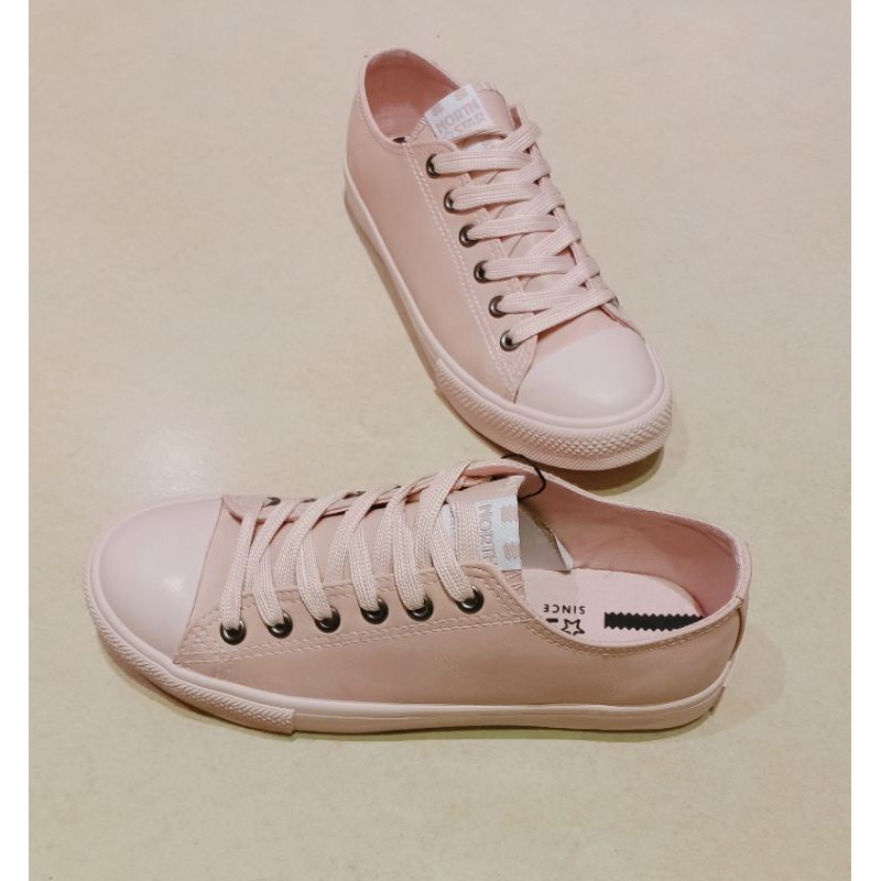 Bata North Star Sepatu Sneaker Wanita Pakai tali Pink-5815412