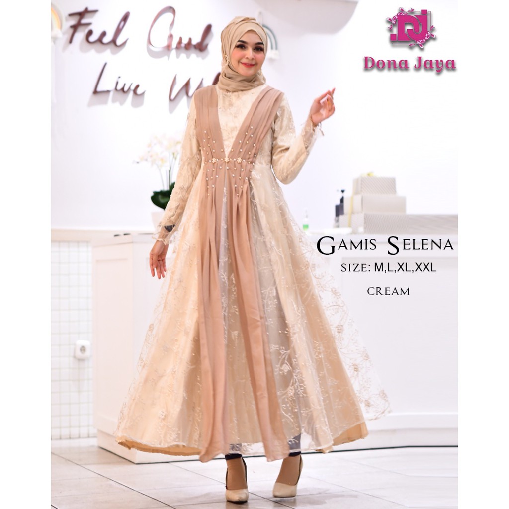 Gamis Sandrina / Gamis Pesta Mewah /Gamis Kebaya Modern Tulle / Kebaya Gamis Pesta / Kebaya Muslimah