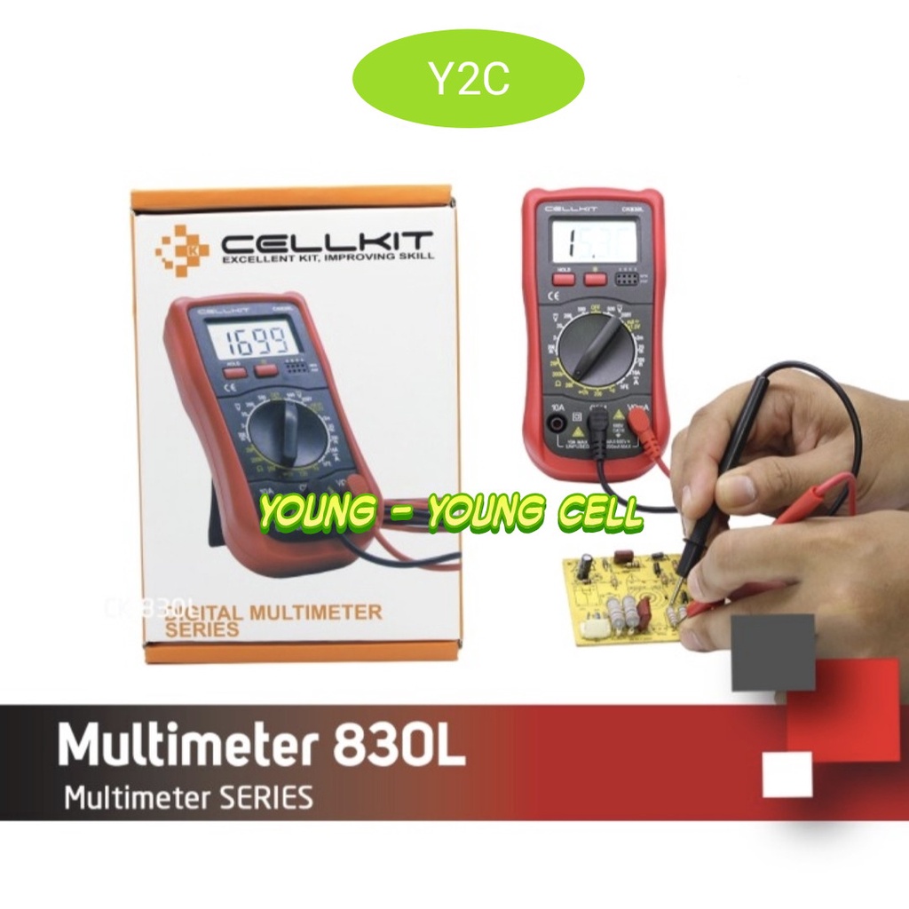 MULTITESTER DIGITAL CELLKIT 830L / AVOMETER / TOOLS / ALAT SERVIS SERVICE HP LENGKAP TERLENGKAP TERMURAH