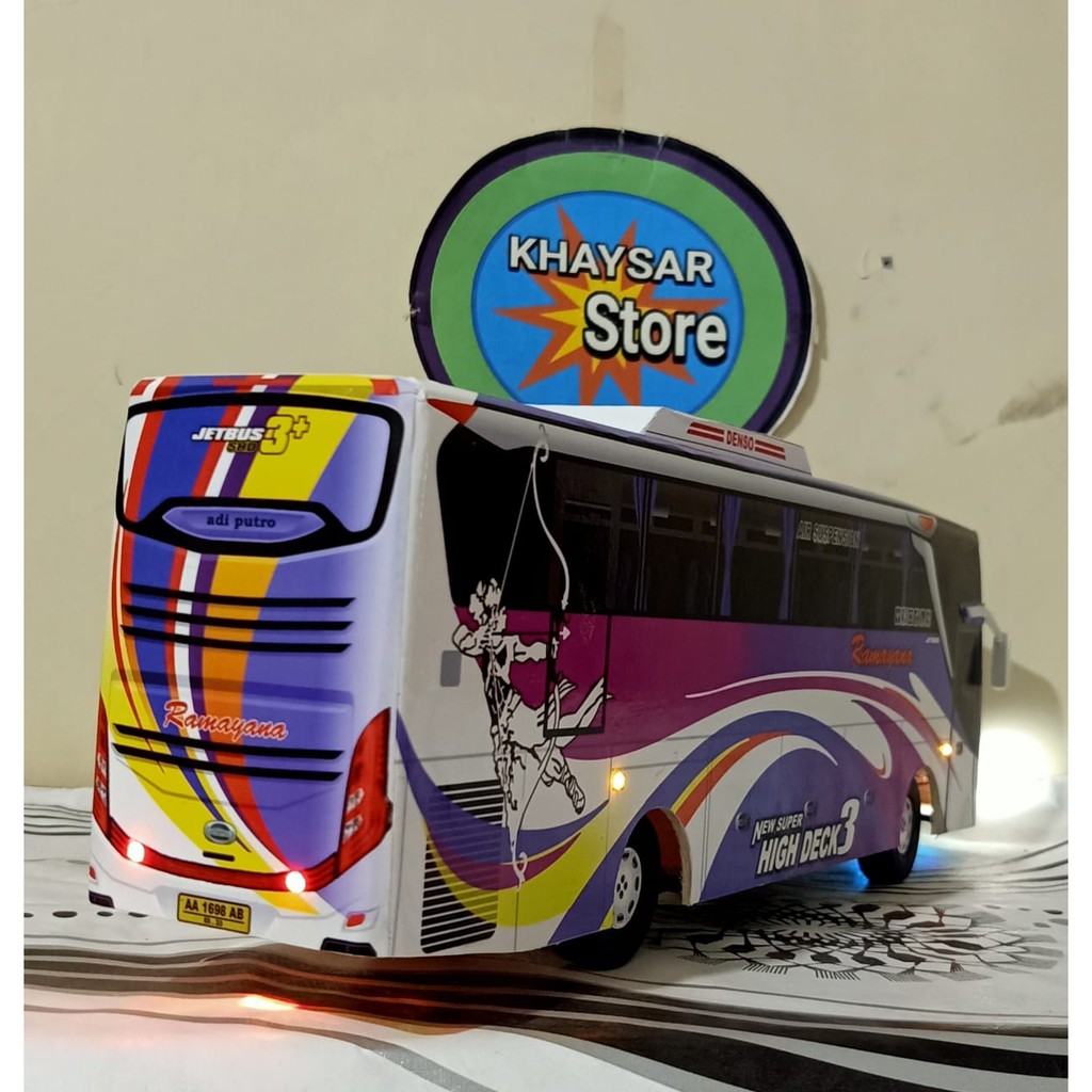 miniatur bus SR2 plus lampu ramayana jb3+