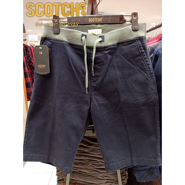 Celana Rib Pendek SCOTCH&CO Navy ( S - 3XL )