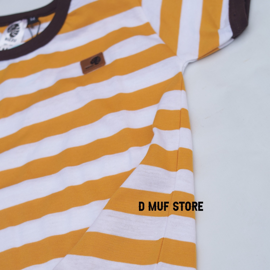 Kizzu Kaos Anak Salur Premium Usia 1-12 Tahun Salur Kuning- dmufstore