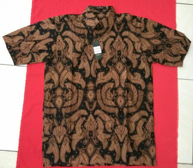 Risna Batik Krb Kawung Krem Kemeja Batik Premium Lengan Panjang Pria M L Xl