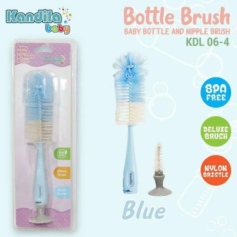 Kandila Sikat Cuci Botol Dan Dot Bayi Penjepit Botol Bayi - Brush Bottle Nipple Accesoris Baby - Kandila Sikat Spons Cuci Botol Bayi dan Alat Makan Bayi Set KOMPLIT