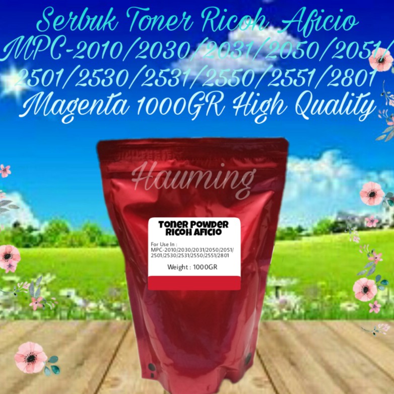 Serbuk Toner Ricoh Aficio MP C2010 C2030 C2031 C2050 C2051 C2501 C2530 C2551 C2801 Magenta 1kg