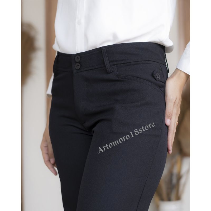 Celana Kantor Formal Wanita Celana Dasar Kerja Wanita Slimfit [ Ukuran S M L XL ]