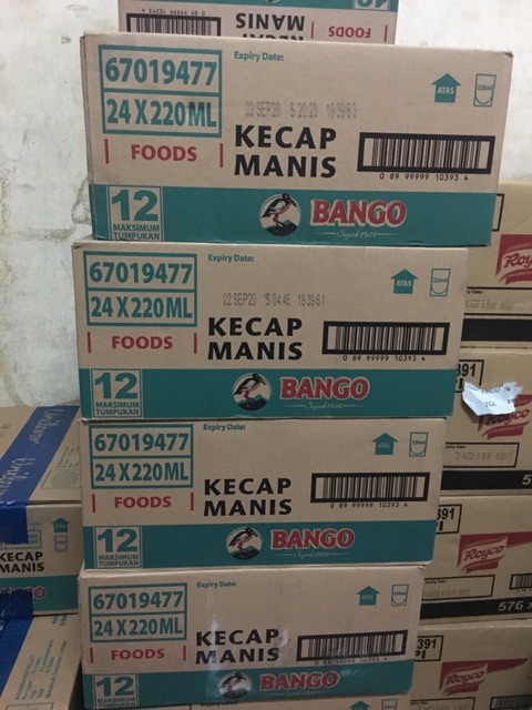 Kecap Bango 1 dus 200mlx24 / Kecap Manis Bango Tanggung Dus / Kecap Bango refill 200ml Karton