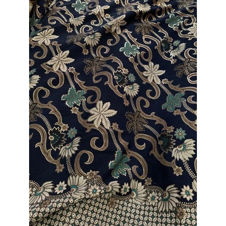 2021 (B175) Kain Batik Premium Foil Gold Mewah Elegant Pria Wanita (Lb120) Harga Per Meter