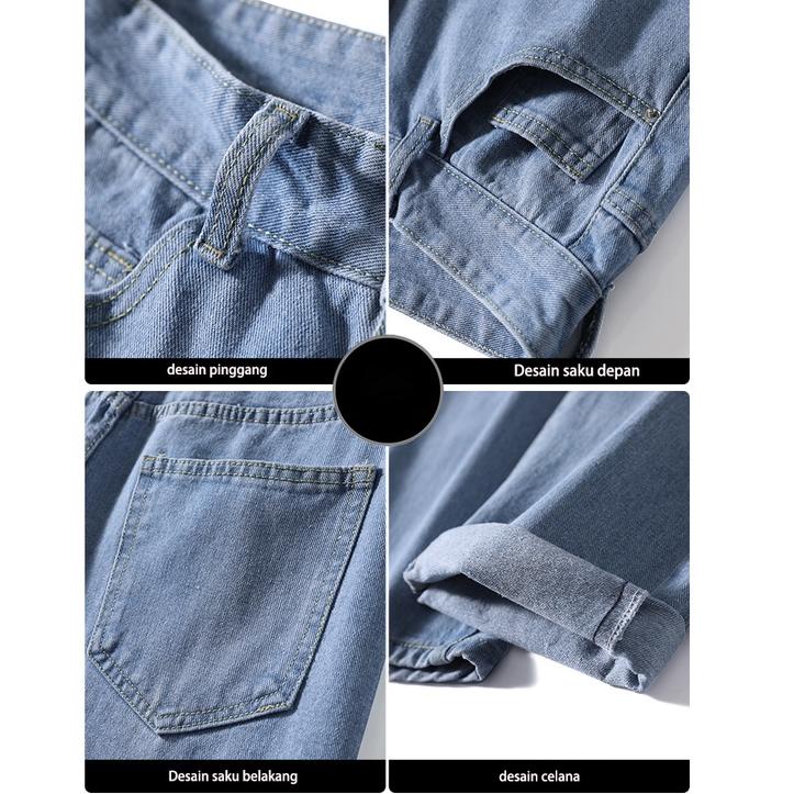 Celana pria korea jeans celana kulot celana panjang pria dewasa celana korean style boyfriend jeans 