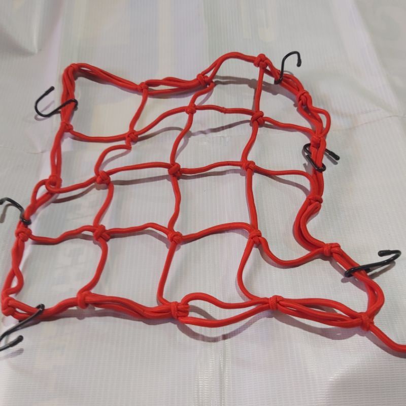 Jaring Helm Motor 30x30cm, jaring barang lentur elastis dan kuat