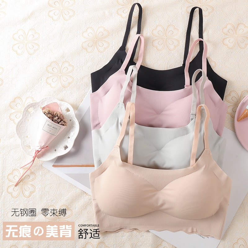 MURHOL Bra Wanita Tali Seamless Pakaian Dalam Cewek Korea Murah Anti Nyeplak Murah Lucu Lembut Halus Adem  - BH5