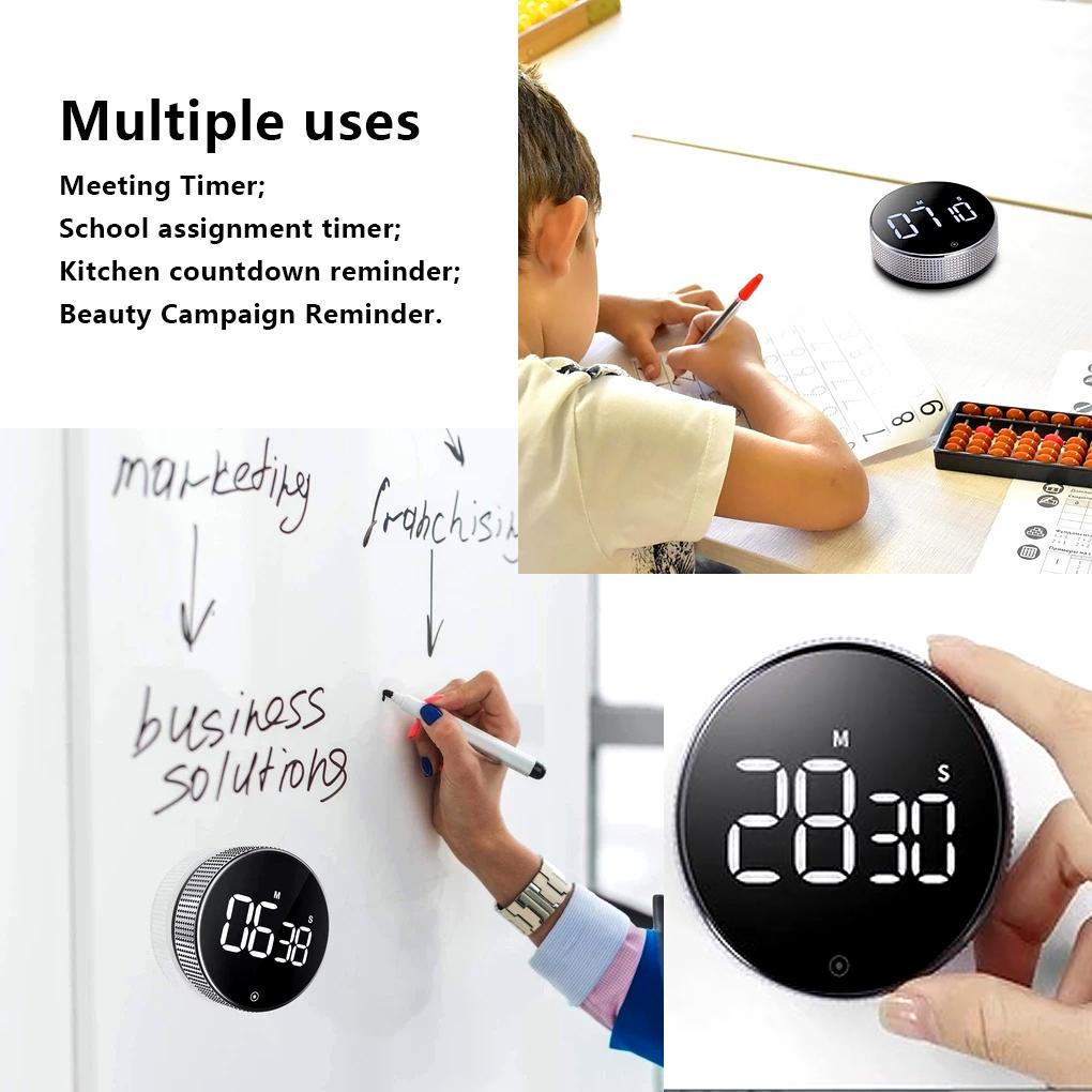 Stopwatch Timer Digital Rotary LED 99menit 59detik Belajar Meditasi Fitness Countdown Alarm Dapur Gadget