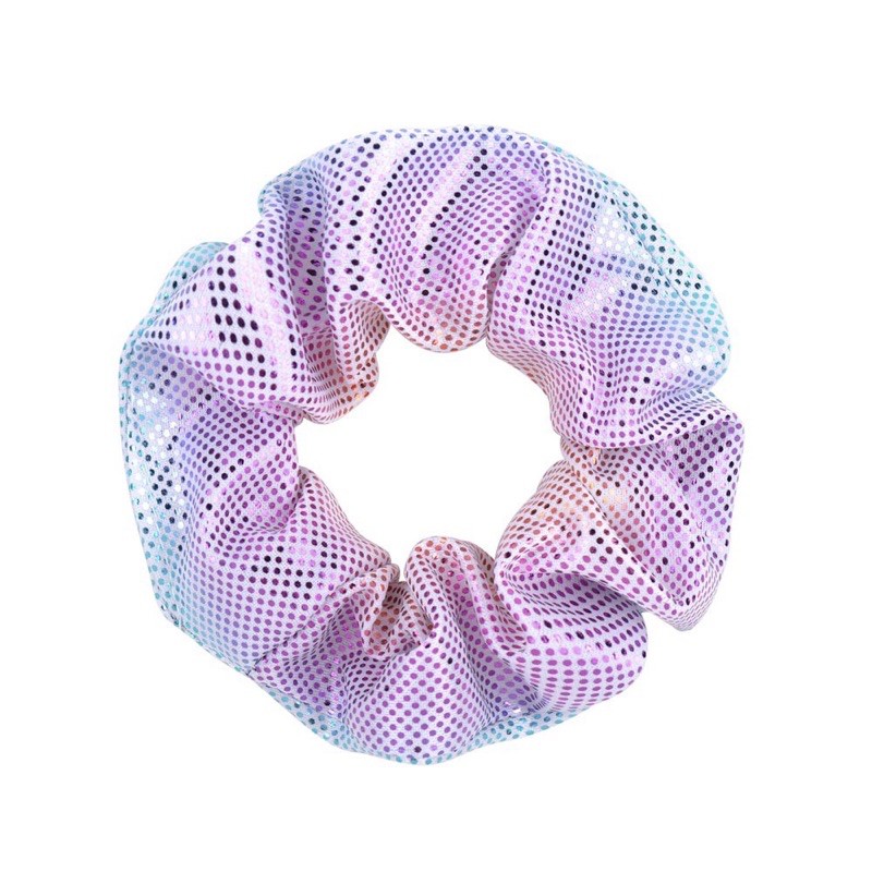 Scrunchie Mermaid Rainbow Metalik | Kunciran Mermaid | Ikat Rambut Korea Metalik