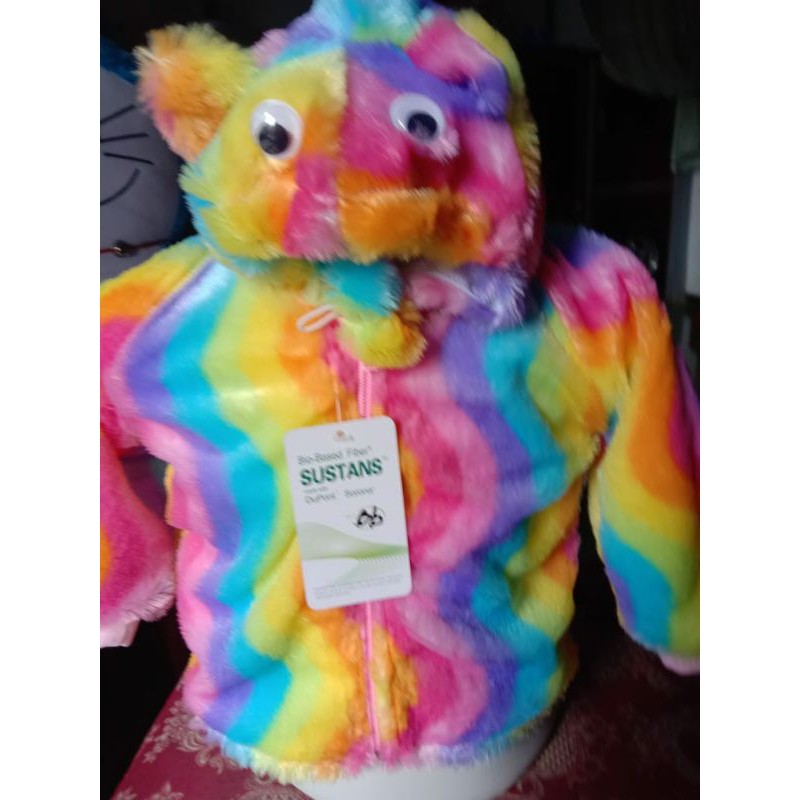 Baju bayi, jaket bayi bulu import korea, jaket bulu halus, jaket bayi dan anak traveling