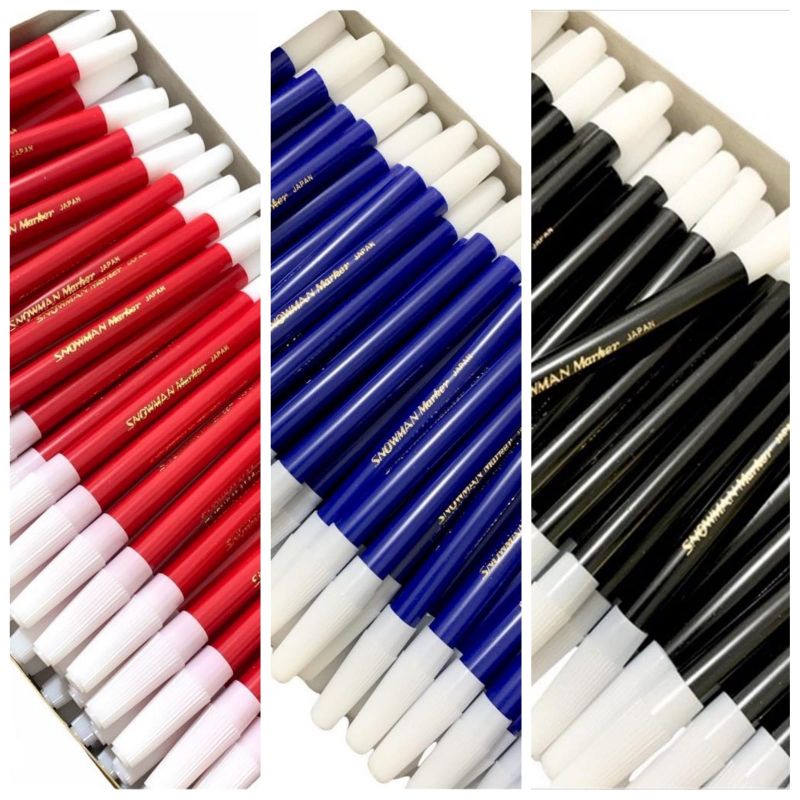 

JG - COD - Spidol Snowman Kecil PW 1A Eceran Hitam Biru Merah ORI (Pcs)