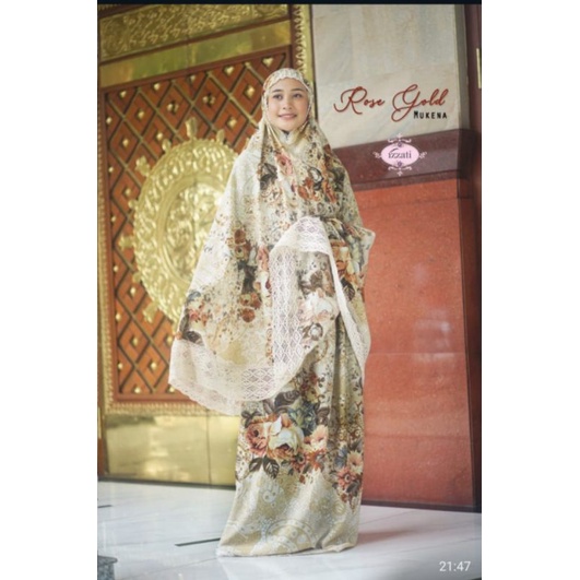 Izzati Mukena izzati Dewasa Premium ROSE GOLD