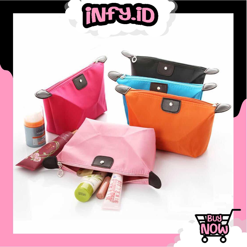 INFY - Tas Kosmetik Makeup Polos Mini Pouch Alat - Alat Wanita Pouch Makeup Tools W064 COD Murah