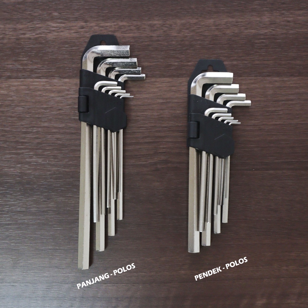 VOM 0459 Kunci L Panjang 9 Piece Hex Key Kunci L Set - 0459