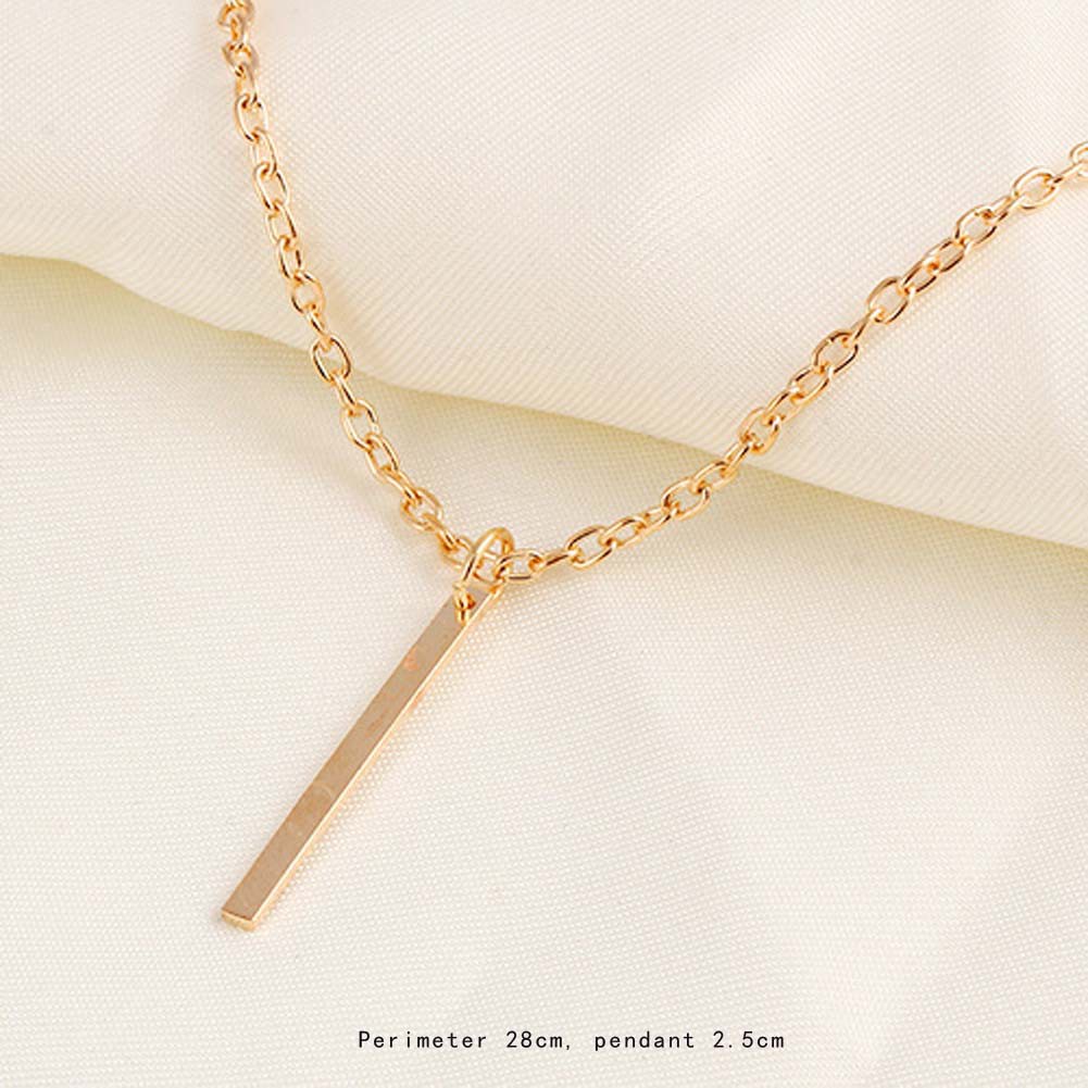 Women Girls Alloy Simple Design Pendant Chain Necklace Gifts