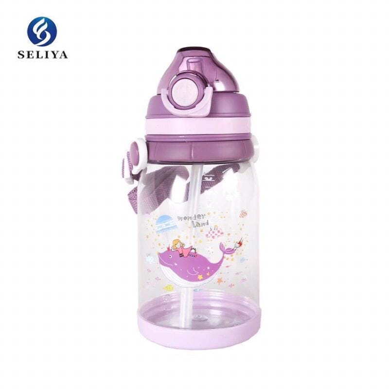 BOTOL MINUM ANAK seliya KARAKTER LUCU HEWAN LAUT 2667 BPA FREE 500ML