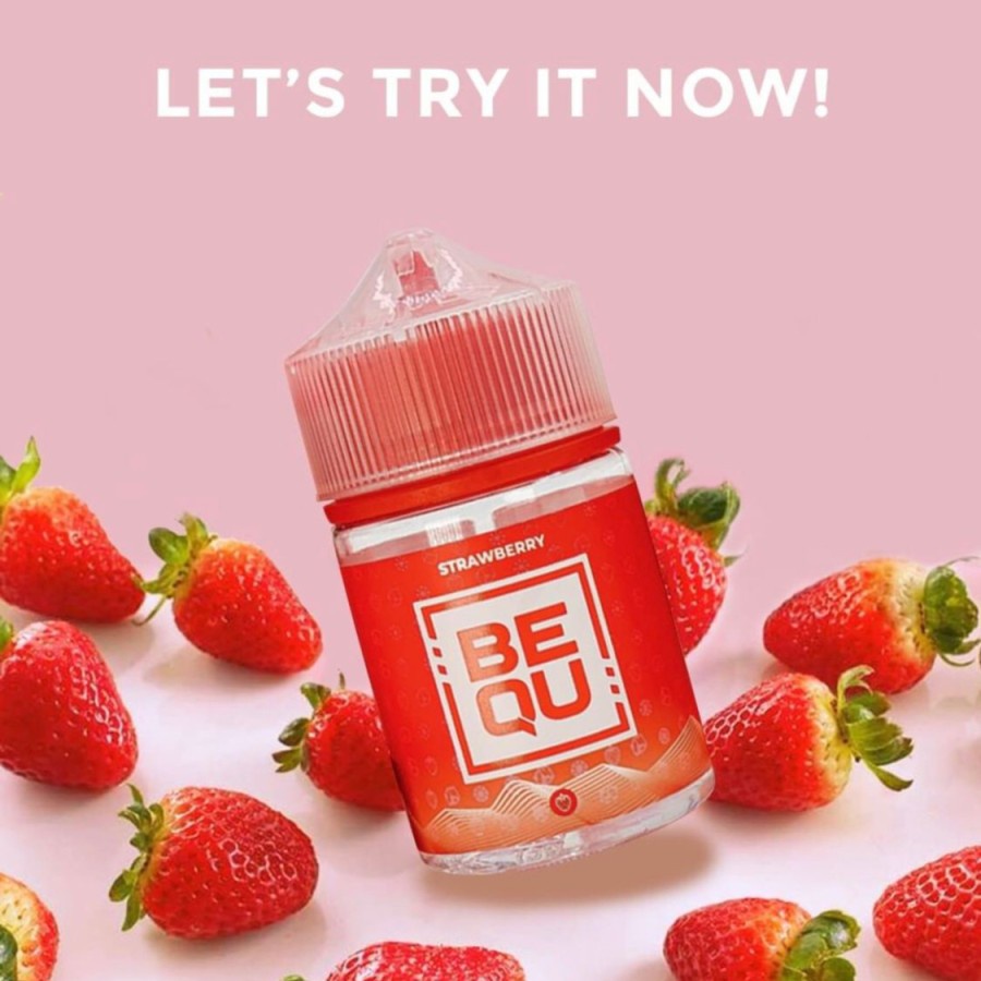 GET IT NOW!!! BEQU STRAWBERRY 60ML AUTHENTIC FREEBASE LIQUID OF BEQU