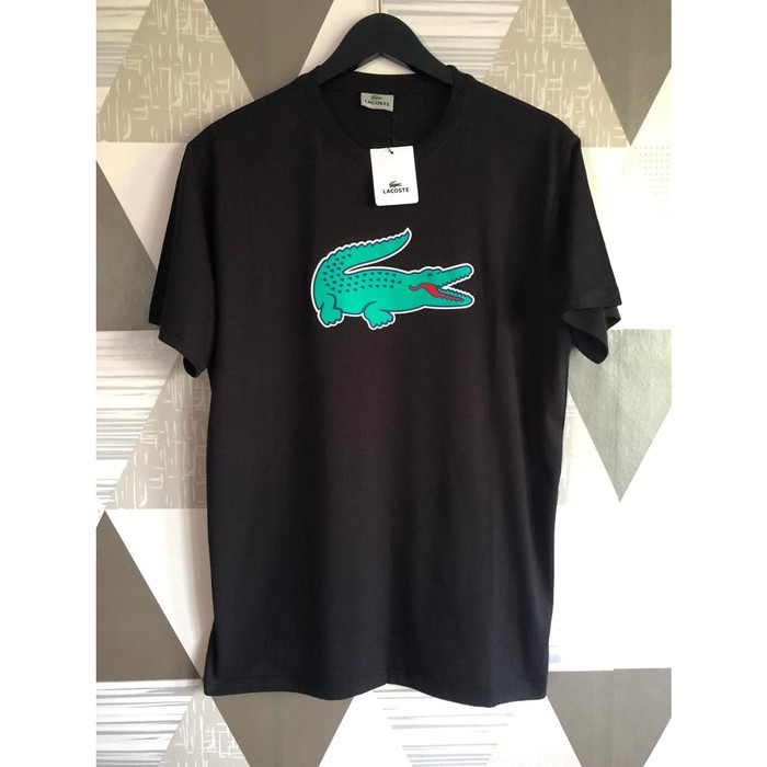 T-SHIRT LACOSTE BLACK PREMIUM KAOS PRIA POLOS KAOS WANITA MURAH